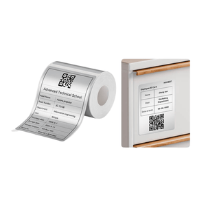 Niimbot Etikettrulle - Borstad Silver 50 x 90 mm, 60 st (M-serie) - LabelMate